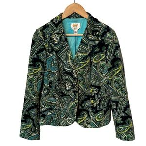 Paisley Patterned  Velveteen Women's Jacket